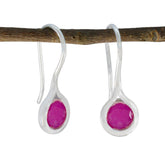 Isabella Red Solitaire Dangle Earrings for Stylish Vibes Indian Ruby Red Dangle