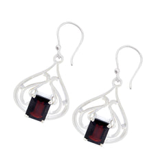 Luna Red Solitaire Dangle Earrings for Stylish Look