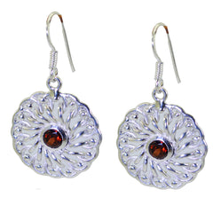 Sarah Red Solitaire Dangle Earrings for Everyday Glam