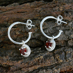 Olivia Red Solitaire Dangle Earrings for Fashion Lovers