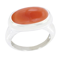 Kristine Red Solitaire Engagement Ring - Elegant Gemstone Design