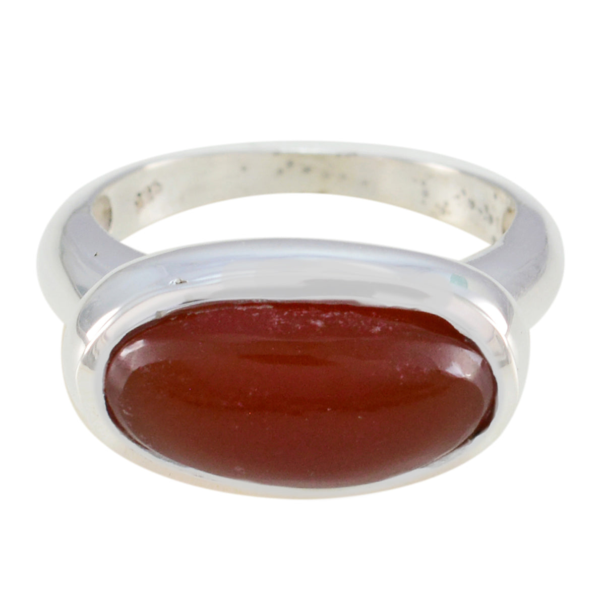 Kristine Red Solitaire Engagement Ring - Elegant Gemstone Design Red Onyx Red