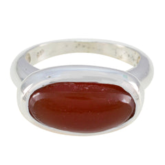 Kristine Red Solitaire Engagement Ring - Elegant Gemstone Design Red Onyx Red