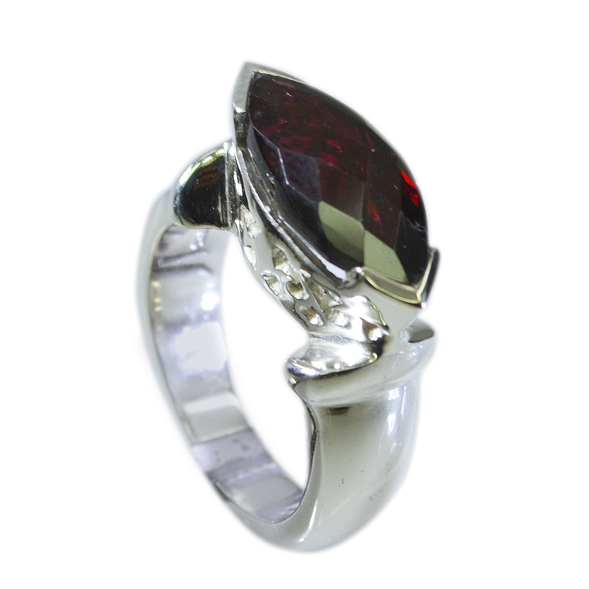 Zazlle Red Solitaire Filigree Ring - Elegant Gemstone Style Garnet Red