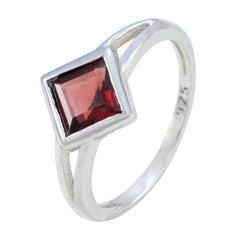 Abigail Red Solitaire Gemstone Ring - Elegant Style