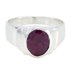 Eliza Red Solitaire Ring with Elegant Design