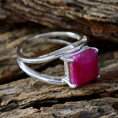 Alina Contemporary Red Solitaire Ring