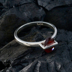 Hana Sophisticated Red Solitaire Ring