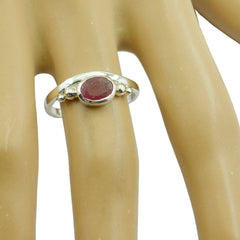 Grace Red Solitaire Ring with Stunning Gemstone