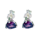 Rina Red Solitaire Stud Earrings for Chic Elegance Garnet Red Stud