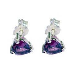 Rina Red Solitaire Stud Earrings for Chic Elegance Garnet Red Stud