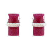 Julia Red Solitaire Stud Earrings for Everyday Glam Indian Emerald Green Stud