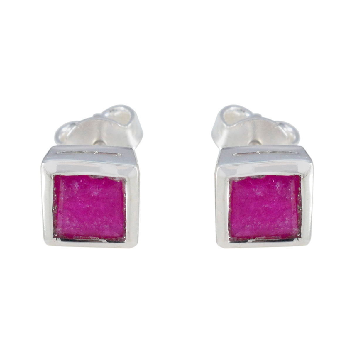 Ana Red Solitaire Stud Earrings for Everyday Glam Indian Ruby Red Stud
