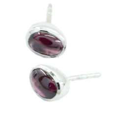 Bella Red Solitaire Stud Earrings for Everyday Glam