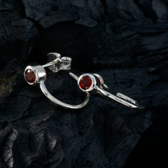 Isabel Red Solitaire Stud Earrings for Everyday Glam
