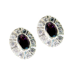 Claire Red Stud Earrings India for Everyday Glam