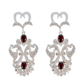 Ananya Red Stud Earrings India for Glamorous Looks Garnet Red Stud