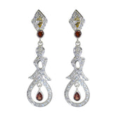 Saanvi Elegant Red Stud Earrings for Every Occasion Garnet Red Stud