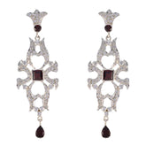Siti Red Stud Earrings for Fashionable Everyday Wear Garnet Red Stud