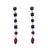 Grace Red Stud Earrings with Stunning Design Garnet Red Stud