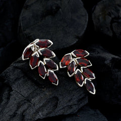 Lourdes Red Stud Earrings for Effortless Glamour