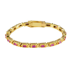 Lili Red Tennis Bracelet for Women - Colorful Elegance Ruby CZ Red