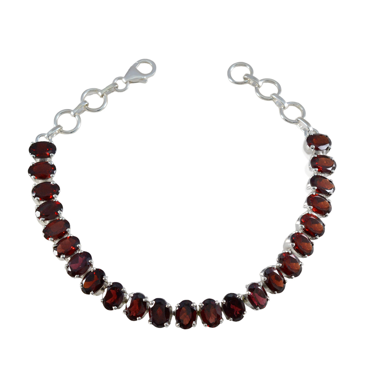 Chloe Red Tennis Bracelet Gift for Fashion Lovers Garnet Red