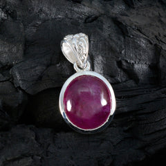 Zoey Red Valentine Pendant in Silver Setting