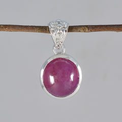 Zoey Red Valentine Pendant in Silver Setting