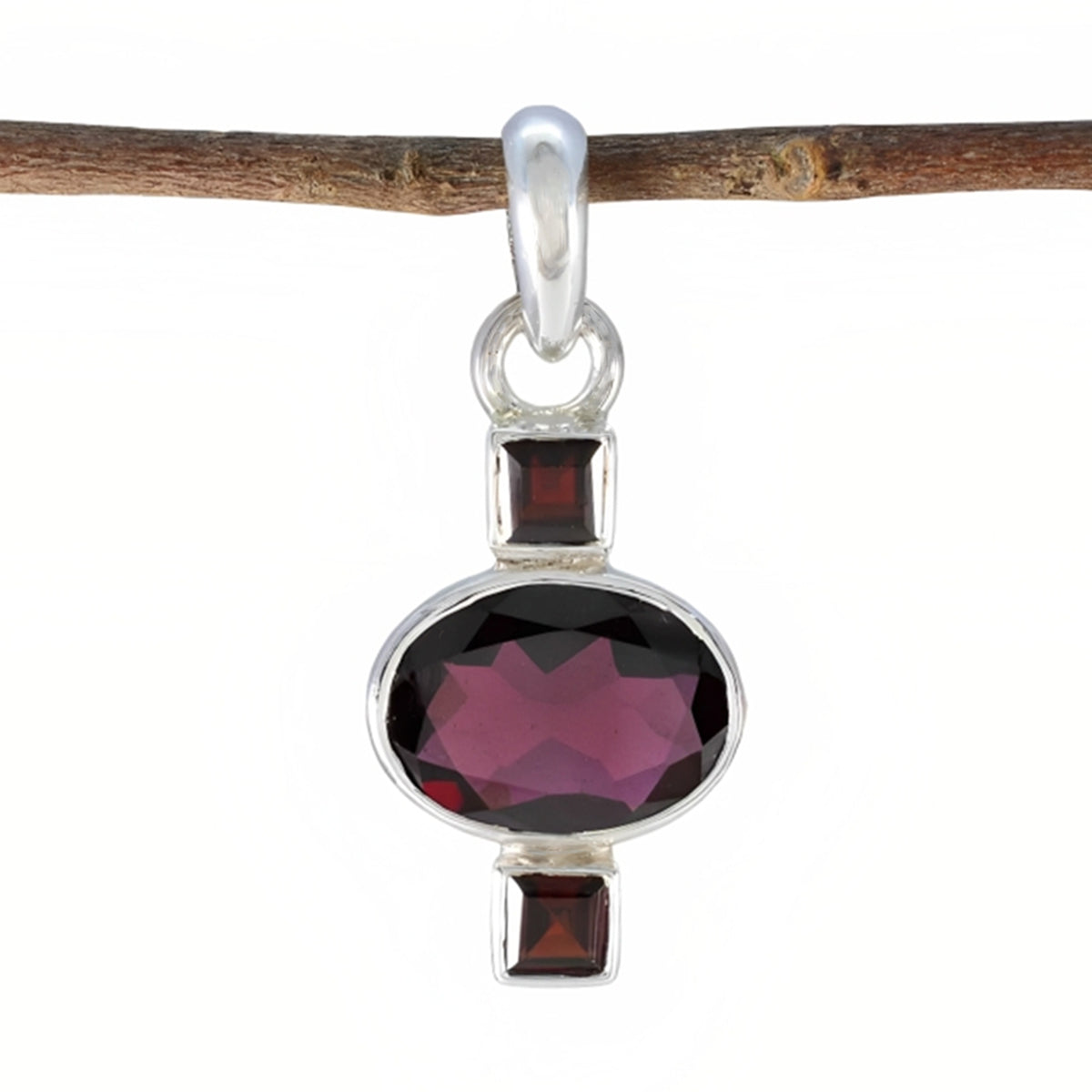 Ines Red Wedding Pendant - Stylish Gemstone Jewelry Garnet Red Red