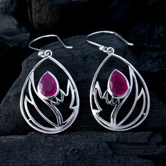 Josephine Red Whisper Solitaire Earrings - Chic Style