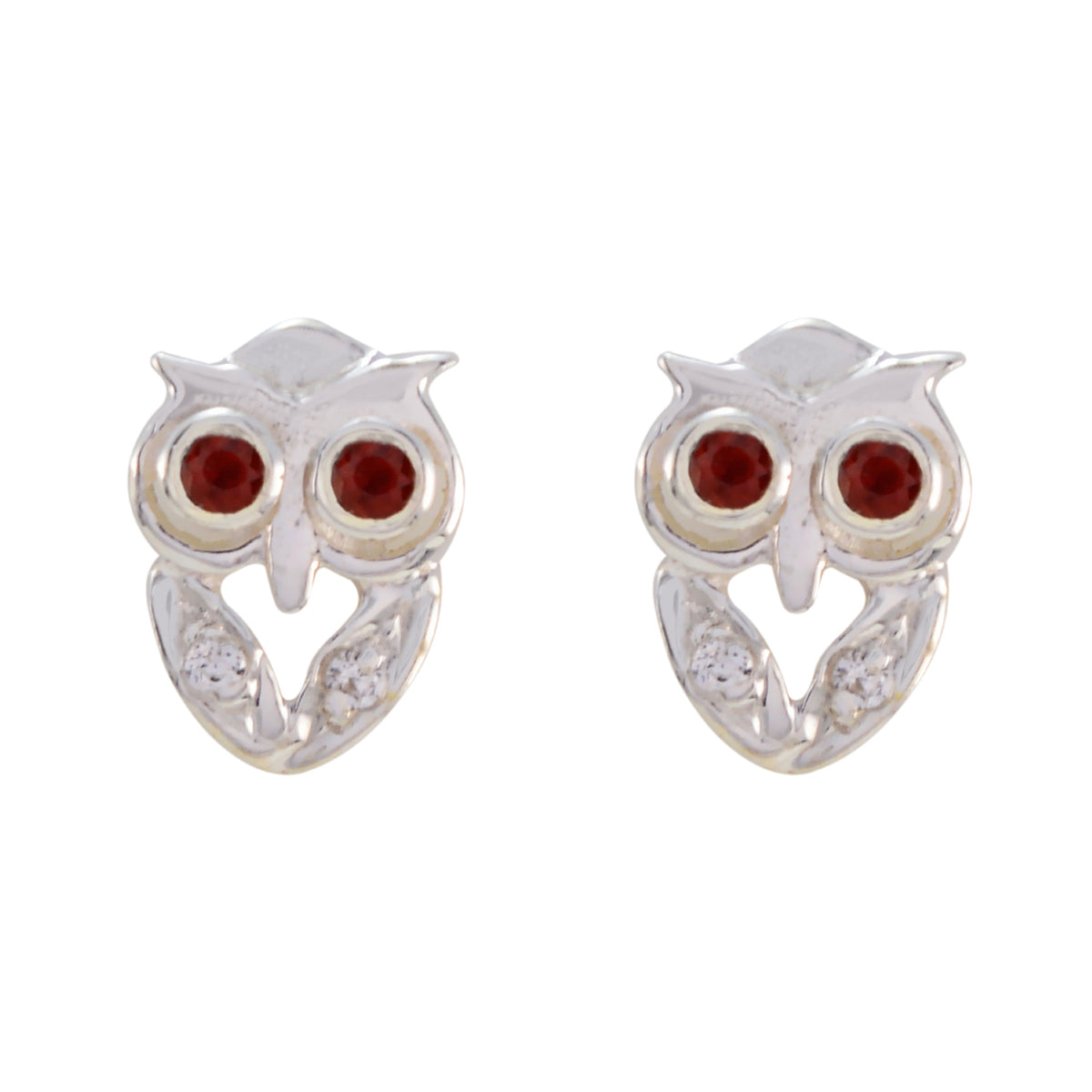 Hanna Red Whisper Stud Earrings for Stylish Accents Garnet Red Stud