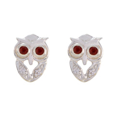 Hanna Red Whisper Stud Earrings for Stylish Accents Garnet Red Stud