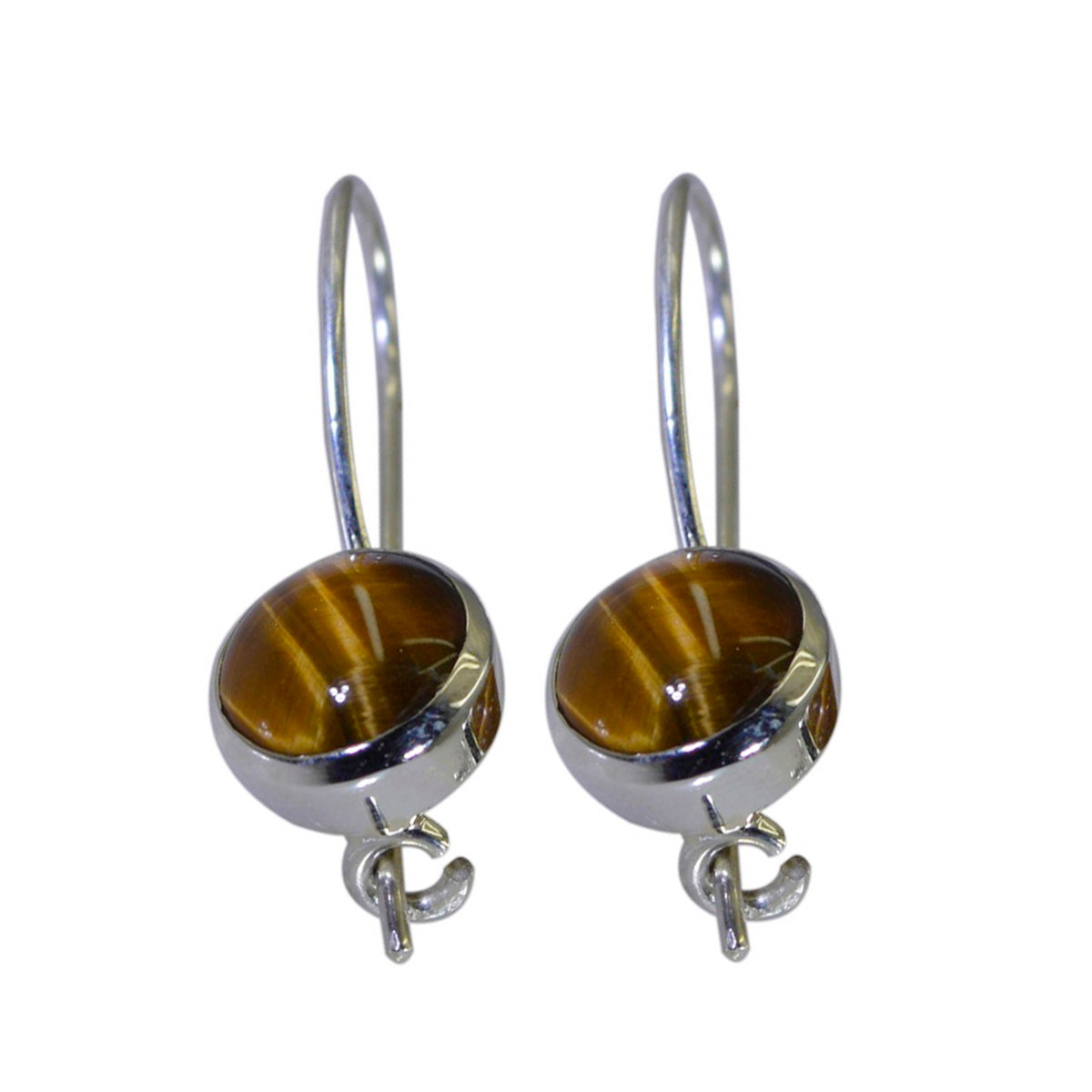 Renata Brown Dangle Earrings for Everyday Glam Tiger Eye Brown Dangle