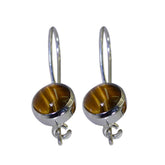 Renata Brown Dangle Earrings for Everyday Glam Tiger Eye Brown Dangle