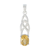 Renata Jewelry Collection Elegant Yellow Pendant Citrine Yellow Yellow