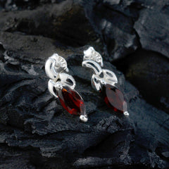 Renata Red Solitaire Earrings for Everyday Elegance