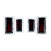 Renata Red Stud Earrings for Stylish Everyday Wear Garnet Red Stud