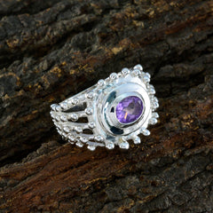 Agustina Retro Purple Solitaire Ring