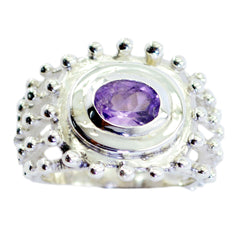Agustina Retro Purple Solitaire Ring Amethyst Purple