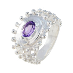 Agustina Retro Purple Solitaire Ring