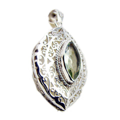 Stella Retro Statement Jewelry Pendant from India Green Amethyst Light Green Light Green