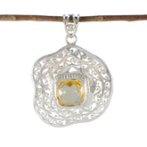 Lucy Retro Yellow Pendant Necklace - Stylish & Unique Citrine Yellow Yellow