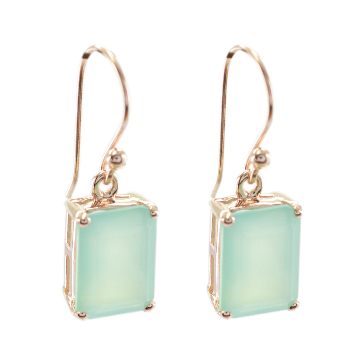Riley Blue Featherlight Earrings - Stylish & Elegant Design Chalcedony Blue Dangle