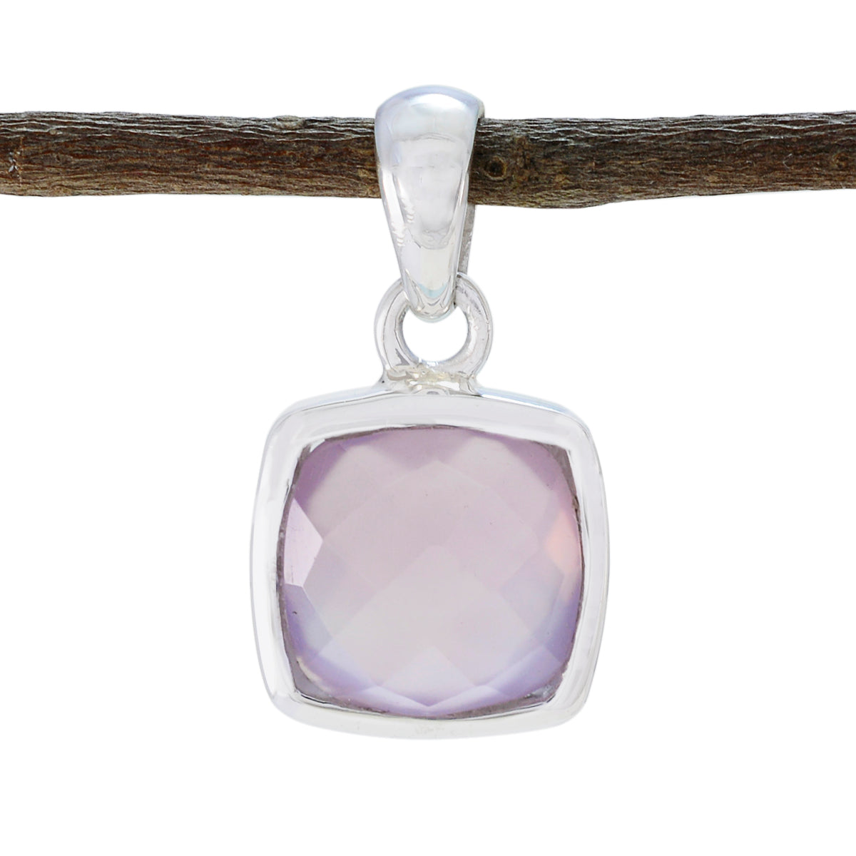 Riley Pink Pendant Jewelry - Elegant Silver Gemstone Pendant Rose Quartz Pink Pink