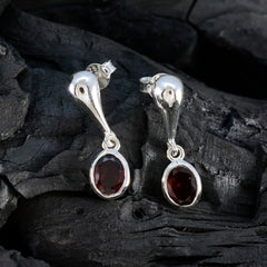 Riley Red Solitaire Earrings for Everyday Glam