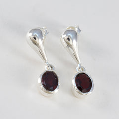Riley Red Solitaire Earrings for Everyday Glam