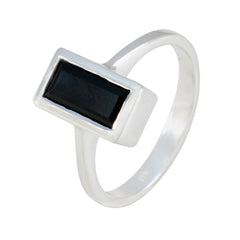 Aurora Black Solitaire Ring for Women with Elegant Design