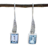 Alice Blue Featherlight Dangle Earrings in Elegant Style Blue Topaz Blue Dangle