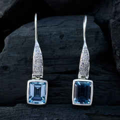 Alice Blue Featherlight Dangle Earrings in Elegant Style